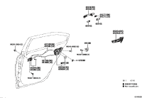 6977002560-Cable, rear door inner lock (for lock/unlock handle), rh/lh