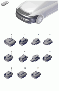 4H0973713H-The housing of the flat contact is equipped with contact interlock device for taillight countries