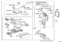 7283030G10D2-Armrest assy, rear seat, center