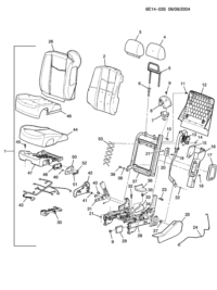 88895365-Cap, reclining lower garnish (incl 41) (uncolored) (in)