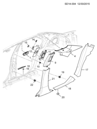 15145755-Garnish, center pillar, upper