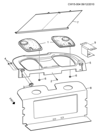 9015092-Garnish assy., rr. window (incl. 1,3, 4,6)
