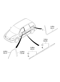 0K53A506L1XX-Moulding assy-fr dr lh