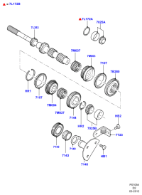 977T7144BA-Gear-5th speed set/ 41 toothed