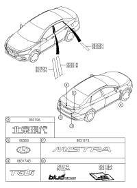 86313B3500-Emblem -1 MILLION, LH