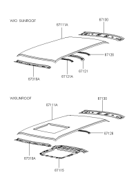 6712138051-RAIL ASSY-ROOF FR