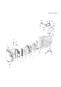 24293150-Pipe, automatic transmission oil accumulator (incl. 18-21) (incl. Cyl no. 24288212 and 25874797)