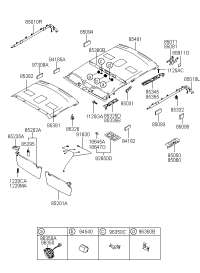 852013B560GF-SUNVISOR ASSY,LH