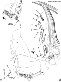 19210852-S/kit passenges (retractor side) (with pretensioner) (incl. 4,7, 8) (ebony)
