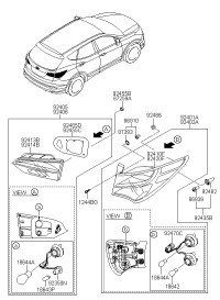 924012W030-LAMP COMBI REAR LH