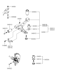 545163B000-BRACKET-STABILIZER BAR,LH