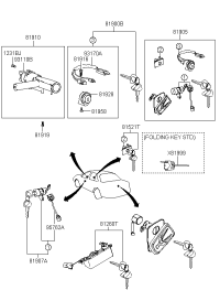 819053B360-KEY & CYLINDER SET-LOCK