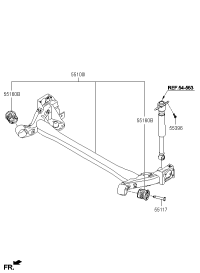 55100DQ000-TORSION AXLE COMPLETE