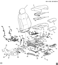 23247098-Switch, front seat adjuster (6-way seat, 2-way reclining adjuster 2-way lumbar pad)