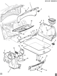 23202299-Cover (part of 17), luggage side trim service hole