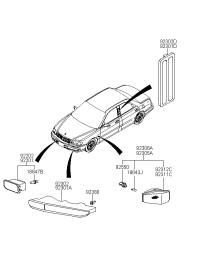 923013B701-LAMP ASSY-FR TURN SIGNAL,LH