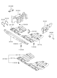 291103B100-COVER ASSY-ENGINE UNDER FR LH