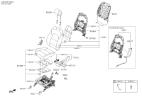 88198D3500TDC-KNOB-FRONT SEAT RECLINER,LH