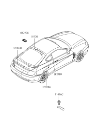 919502C120-WIRING ASSY-TAIL GATE
