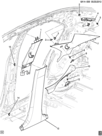 22953442-Garnish (incl. 2,3, 5,8, 9), quarter upper (black)