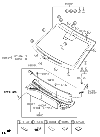 86110F0030-GLASS ASSY-W/SHLD