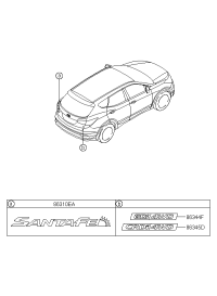 863452W000-EMBLEM-GDI 4WD(BADGE)