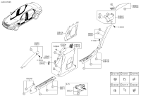 858553N200TX-TRIM ASSY-RR PILLAR UPR LH