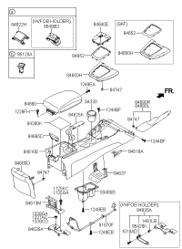 846502M200UK5-UPR COVER ASSY-FLOOR CONSOLE