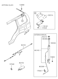 96210H1910-WIRING ASSY-GLASS ANTENNA