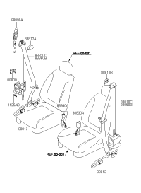 888302C710LK-BUCKLE ASSY-FRONT SEAT BELT,RH