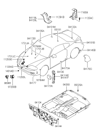 841412C001-INSULATOR-FENDER LH