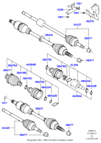 3N213B436BC-Joint assy-rh