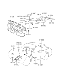 841413B000-PAD ASSY-RUBBER CTR FLR TUNNEL,FRT
