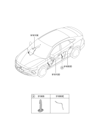 91610AZ020-WIRING ASSY-FR DR(PASS)