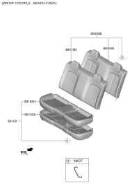 89100AZ000SUA-CUSHION ASSY-RR SEAT
