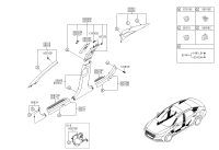 85830C3100TTX-TRIM ASSY-CTR PILLAR UPR LH