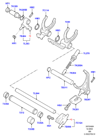 96WT7230AC-3 & 4 gear/fork-shift