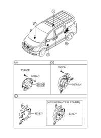 963604H000-SPEAKER ASSY-RR DR,2WAY