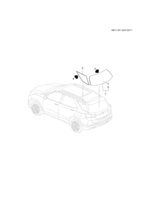84214087-Window, rear (including 5)