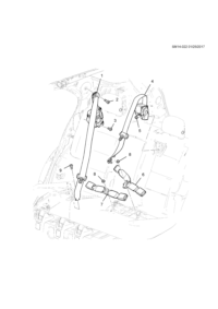 84220442-Retractor, rr seat belt (incl. 2,3)