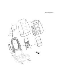 84210125-Cover, front seat back