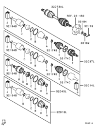 3815A307-SHAFT AS,FR AXLE DRI