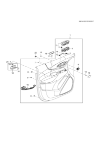 84291599-Garnish assy-fr side door (incl 2, 4-12)