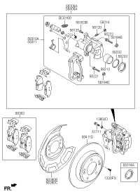583022VA35-Pad kit-rear disc brake