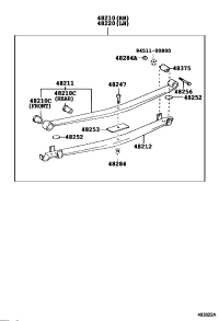4821036A50-SPRING ASSY, REAR LH
