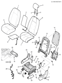 95133629-Headrest assy-front seat