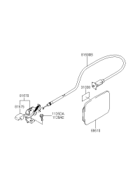 8157017000LT-HANDLE ASSY-FUEL FILLER DR