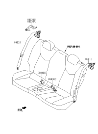 898402V000RY-BUCKLE ASSY-RR S/BELT,RH