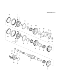 24107701-Hub, 5th & reverse gear synchronizer (incl. 7)