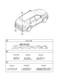 86326B8000-2.0 T emblem